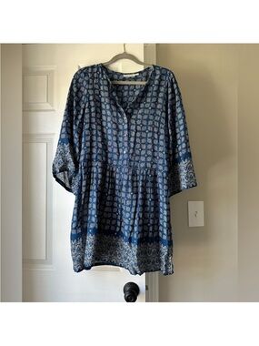 Blue Printed dress